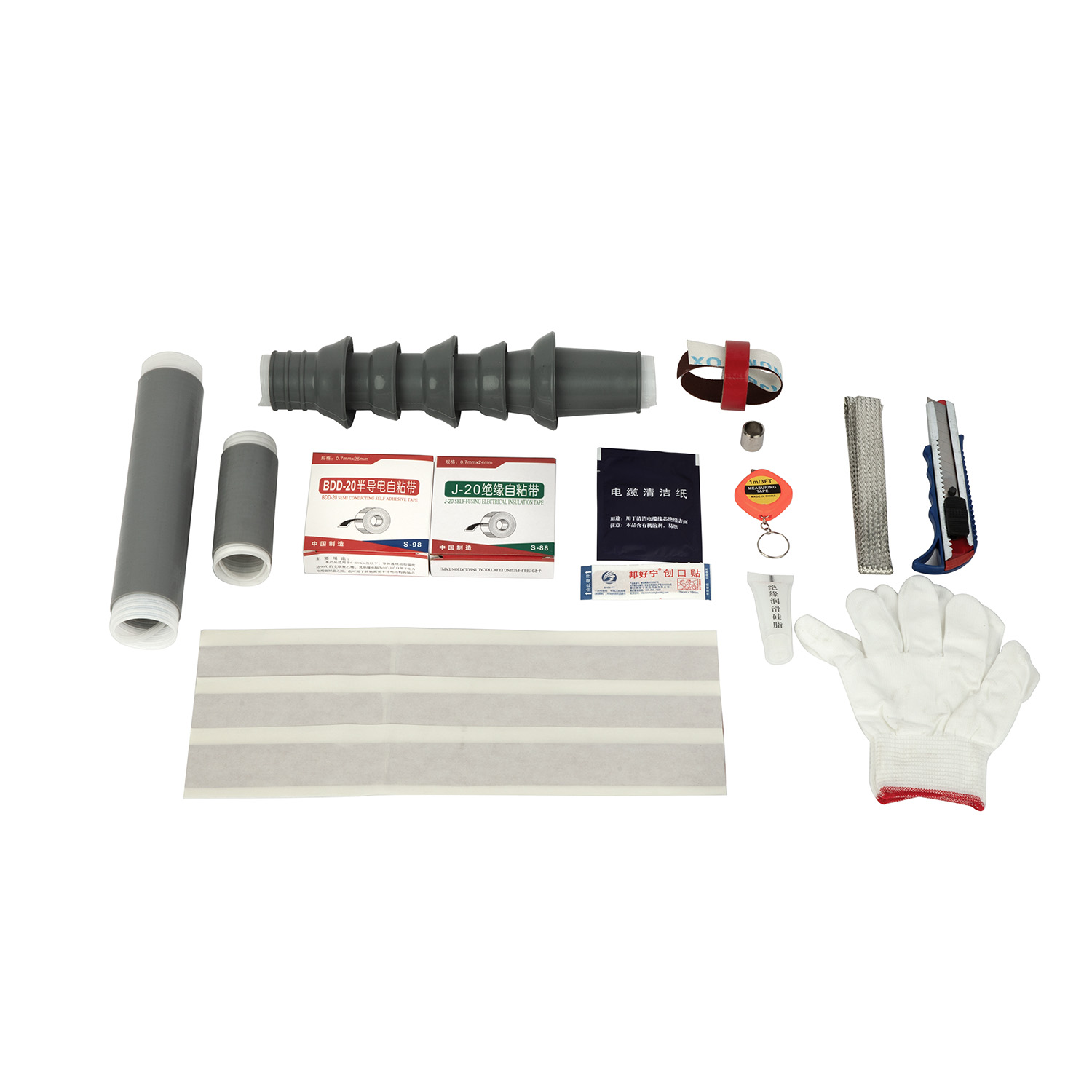 Kit de terminaison de câble raccourci à froid à froid complet de 20 kV